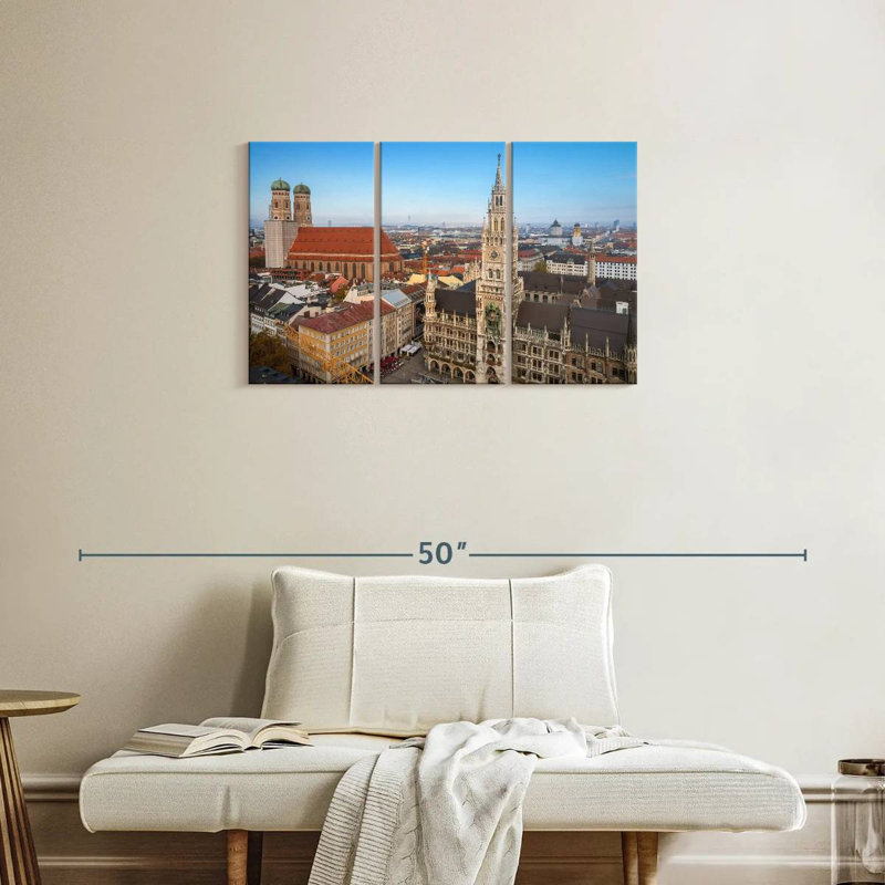 Rorry Munich City Landmarks, 20" H x 33" W