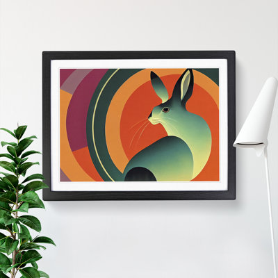 Hare Deco Style Abstract - Single Picture Frame Print