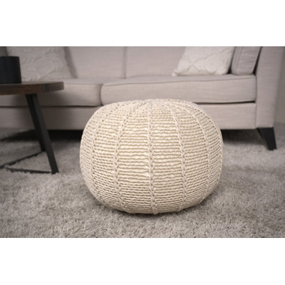 Pouf rond en coton
