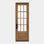 G7512-SW-96 | Porte simple 96 po, extérieur pré-suspendu RTA, SDL 12 Lite 3/4 Lite, 1 panneau, bois d'acajou brut