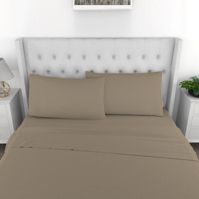 Ensemble de draps luxueux 100% coton doux et soyeux infroissable