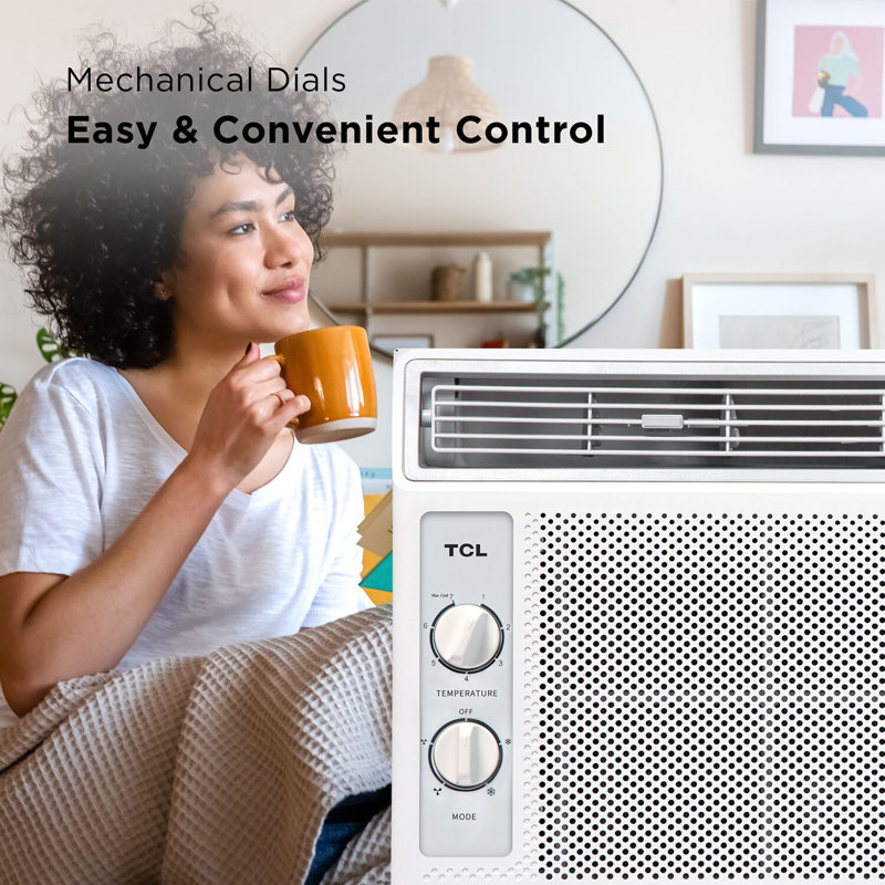 Compact White 5000 BTU Window Air Conditioner with Remote