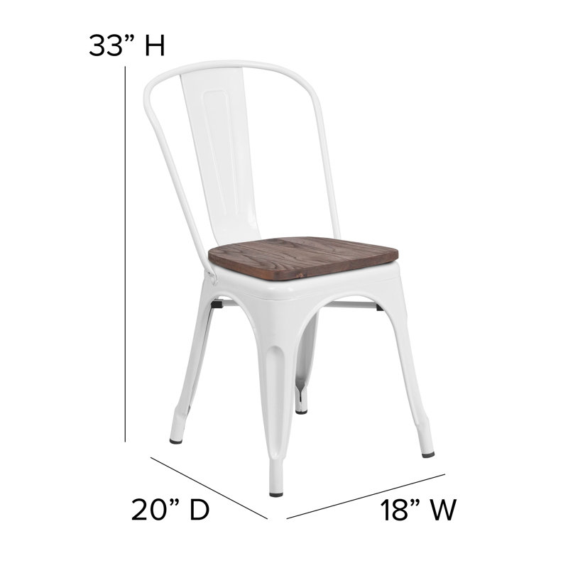 Chaise empilable Ketchum, blanc