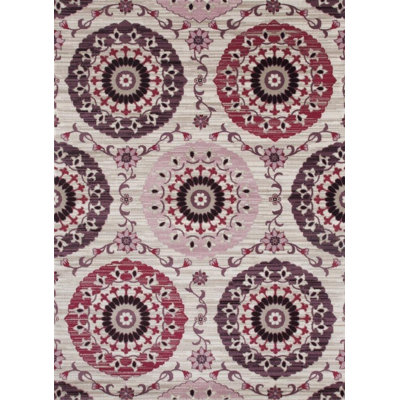 Tapis d'intérieur / extérieur rouge Laura