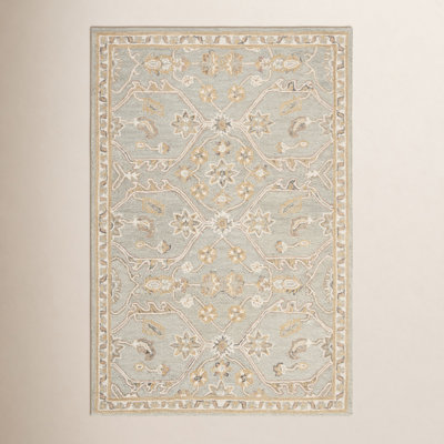 Airlie Slate Beige Hand-Tufted Wool Oriental Rug