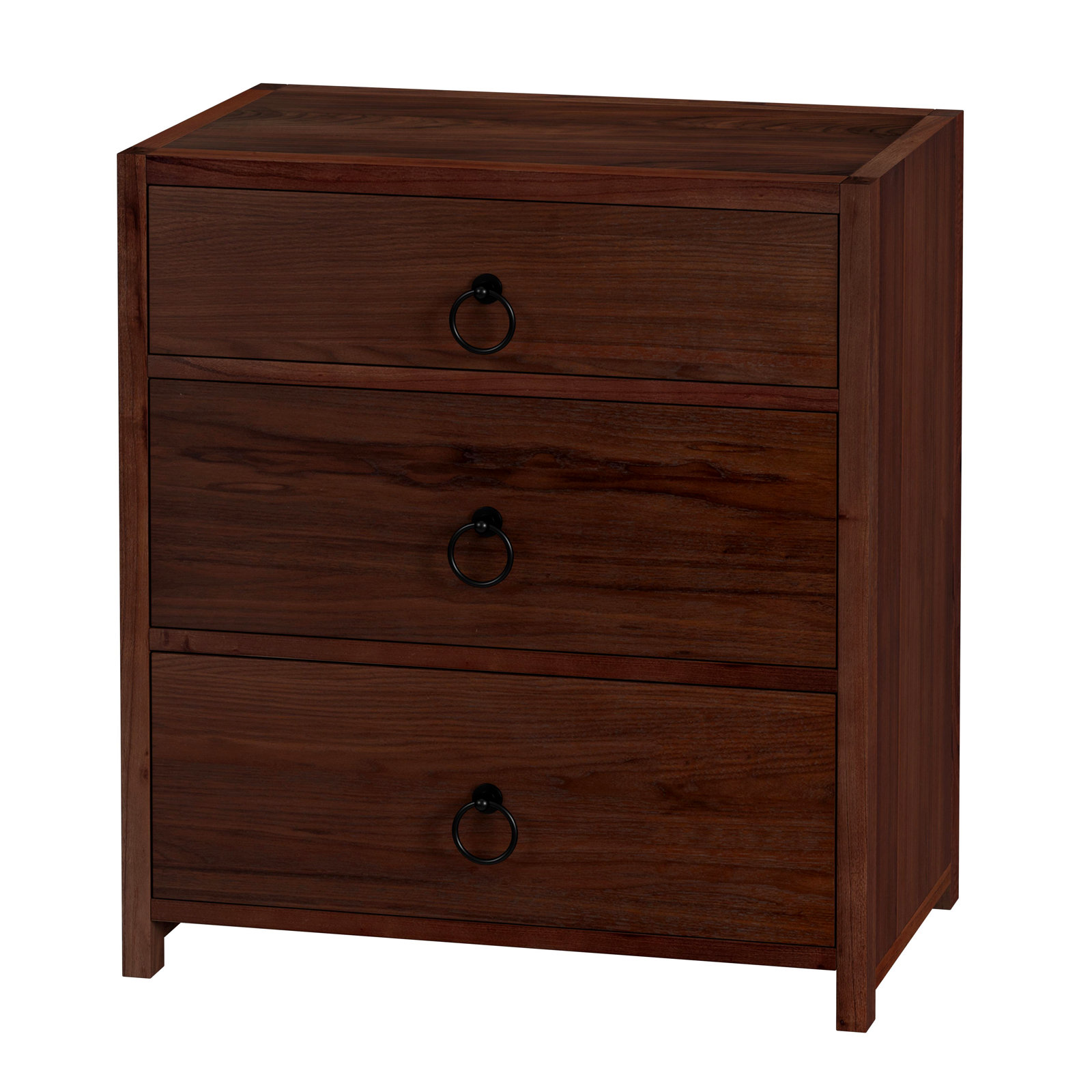 Elin 3 - Drawer 25" Nightstand, Brown
