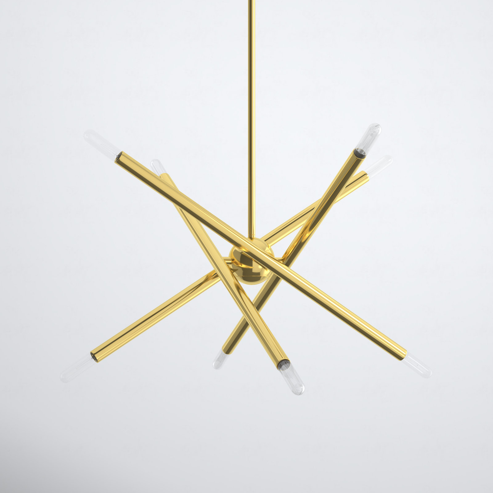 Poco 8 - Light Dimmable Sputnik Chandelier, Polished Brass