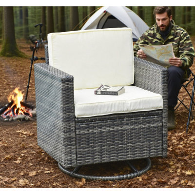 Chaise pivotante en rotin, chaise de salle à manger en osier