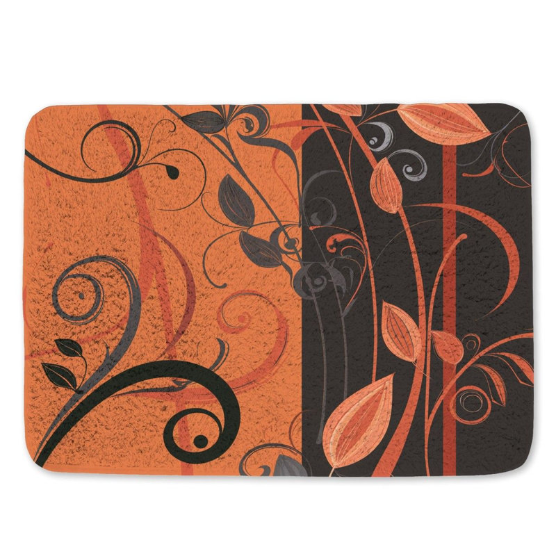 Caymitte Microfiber / Microsuede Non-Slip Bath Mat, 17"W x 24"L