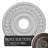 Endurathane Wreath Ceiling Medallion, 16 1/4"OD x 3 5/8"ID x 1"P (Fits Canopies up to 5 1/2"), Hand-Painted Bronze Blue Patina Finish-27784242