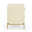 Table de chevet crème Shagreen Pesce