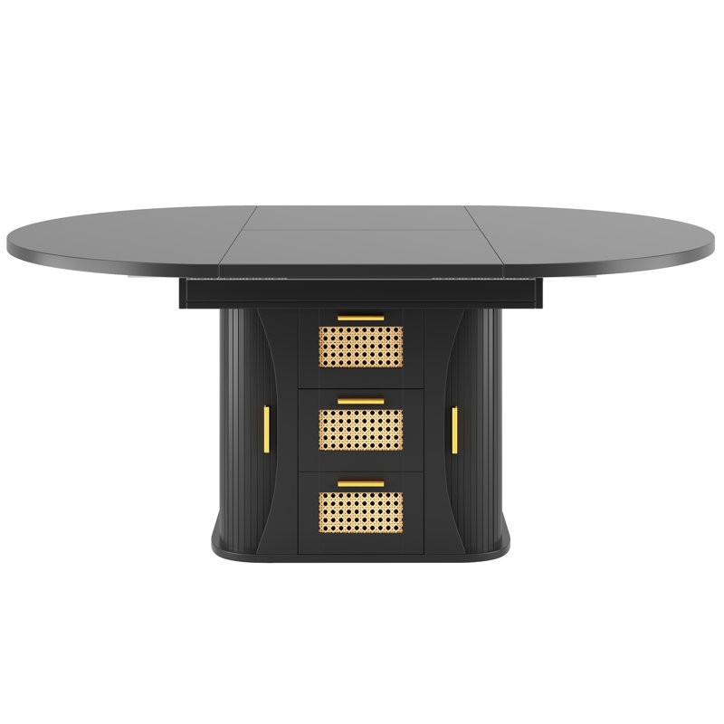Extendable Dining Table, Black