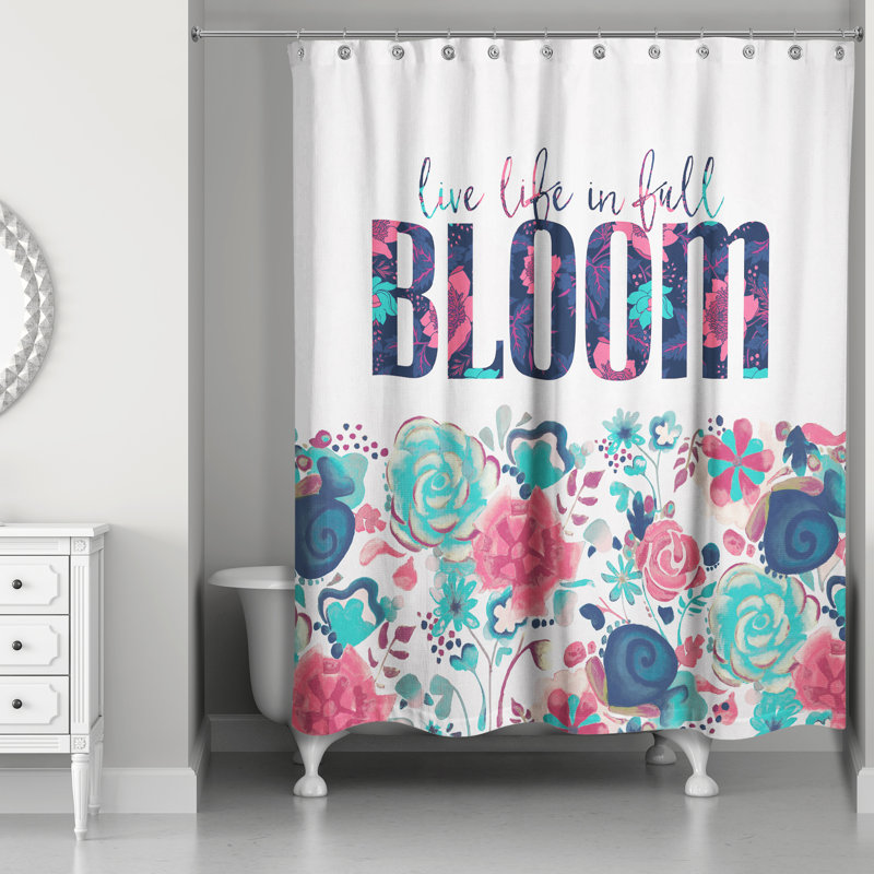 Rideau de douche simple en pleine floraison Campagna