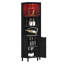 Wood Corner Bar Cabinet with with LED Light and Glass Holder