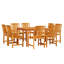 8 - Person Wood Patio Dining Set with Square Table