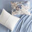 Grand lit avec édredon et draps à motif floral bleu, doux, motif aquarelle, pour matelas jusqu'à 16 po, microfibre lavable