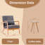Chaise d'appoint Mid-Century moderne en bois d'hévéa durable-120886794-120886795