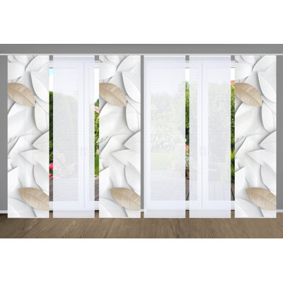 Polyester Semi Sheer Track Insert Sliding Panel