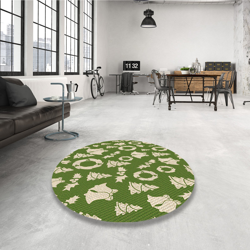 Performance Wool Indoor Rug, Round 3'