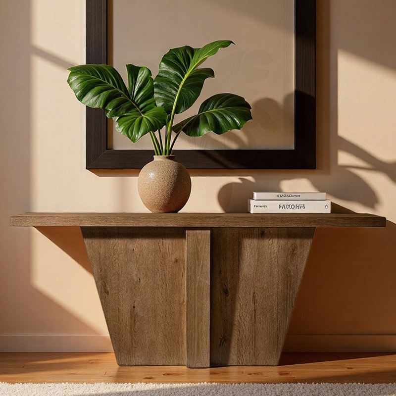 American country style simple console table, Brown