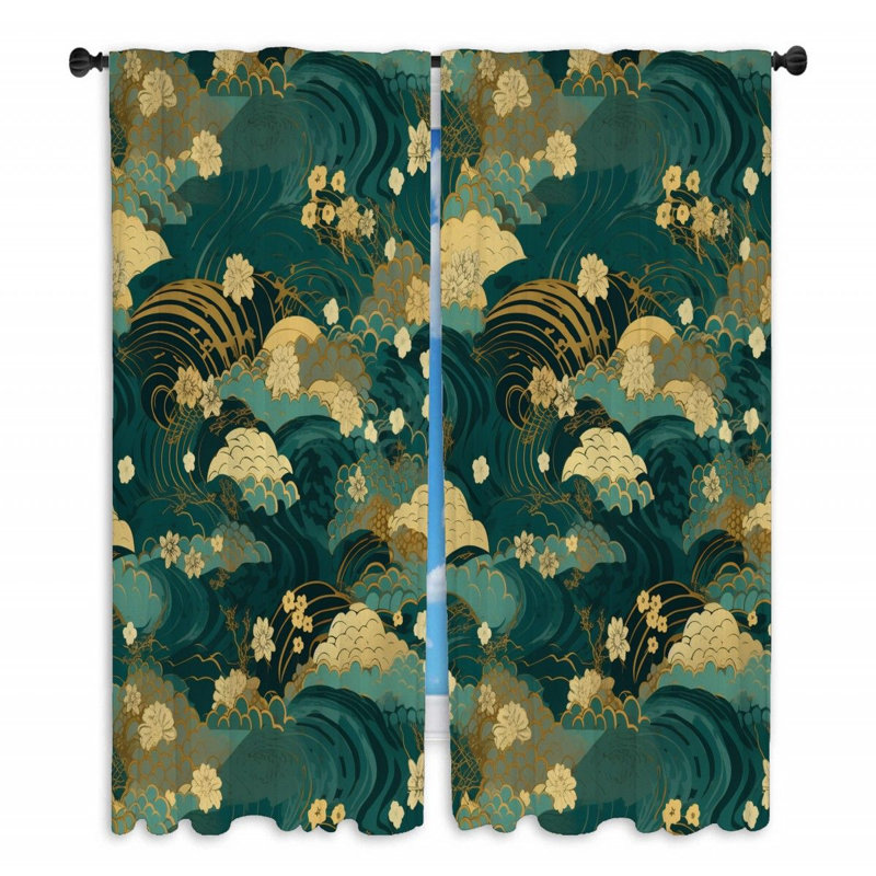 Paire de rideaux obscurcissant en polyester Jicu, L 40 po x L 54 po
