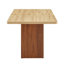 Table de cuisine extensible, 59 à 71 pouces, rectangulaire, noyer, - base Scratch, espace de rangement, salle à manger de 4 à 8 personnes colorée en bois, structure, rangement précis, conception à deux tons, capacité