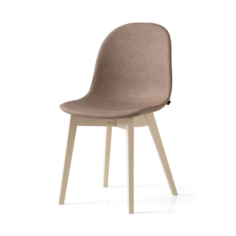 Academy Upholstered Side Chair with Wooden Frame, Desert Vintage, Bleached