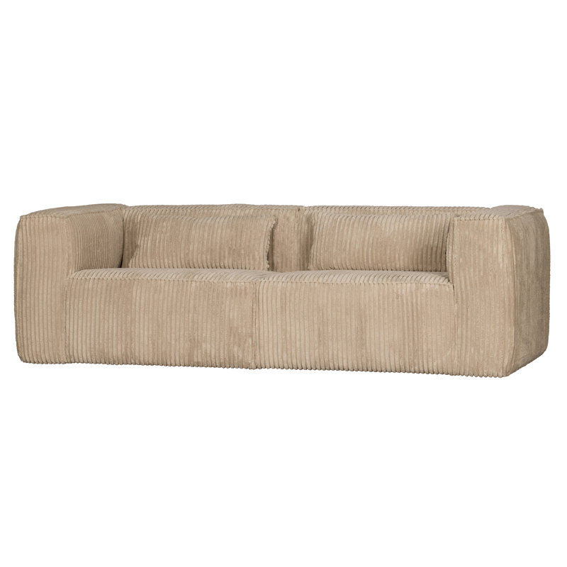 5 Seater Sofa, Hefty Ribcord Travertin