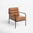 Keeley 23.5" W Top Grain Leather Armchair-1674906493
