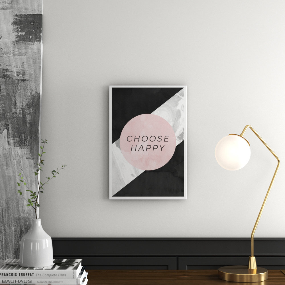 'Choose Happy' Textual Art