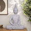 Sculpture de jardin en forme de Bouddha gris en oxyde de magnésium