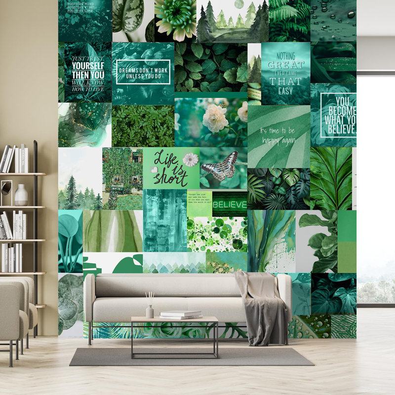 Papier peint Inspirational Green, L 72 po x l 72 po