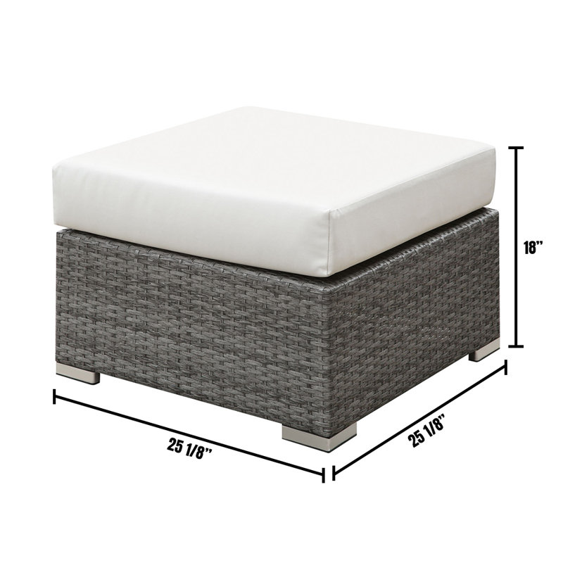 Repose-pieds extérieur avec coussin Shearin