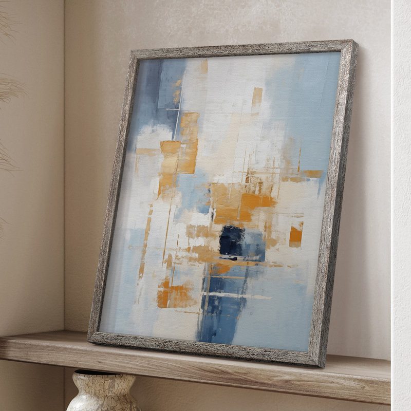 ABSTRACT Series DXLII Framed Print - Solid Wood, 15" H x 12" W