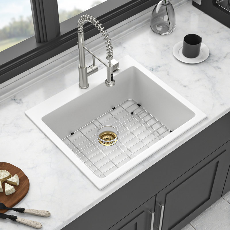 Évier encastré supérieur en quartz de qualité supérieure pour les cuisines modernes