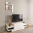 Modern White TV Unit with Wall Shelf, 47.2 x 14.2 x 12.4 Inches | 100% Melamine Coated Particle Board, Thickness: 0.7 Inches | Multiple Shelves, Wall-Mountable Design | Elegant Storage Solution for Living Room