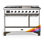 Cuisinière à double combustible de 48 pouces avec 5 brûleurs scellés, plaque chauffante et comptoir RAL de Majestic III Series (propane liquide, garniture en laiton)