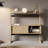 Besnike 3 Low Bookcase in Oiled Oak - Stylish Storage with Sliding Doors