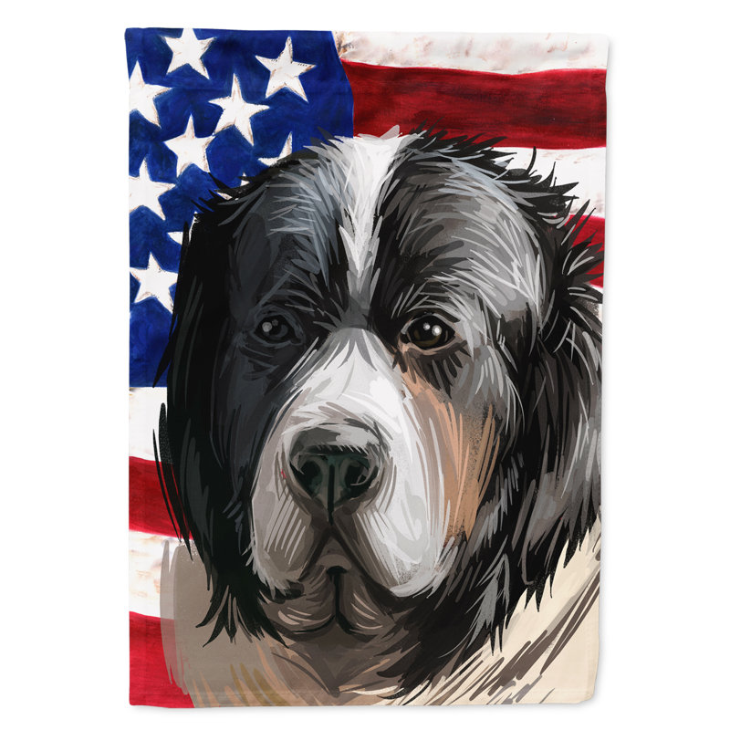 Polyester à 2 côtés 28 x 40 po drapeau maison, Mastiff des Pyrénées