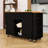 Rolling Kitchen Island with Power Outlet, 3 Drawers, 2 Doors and Shelves-1796621385