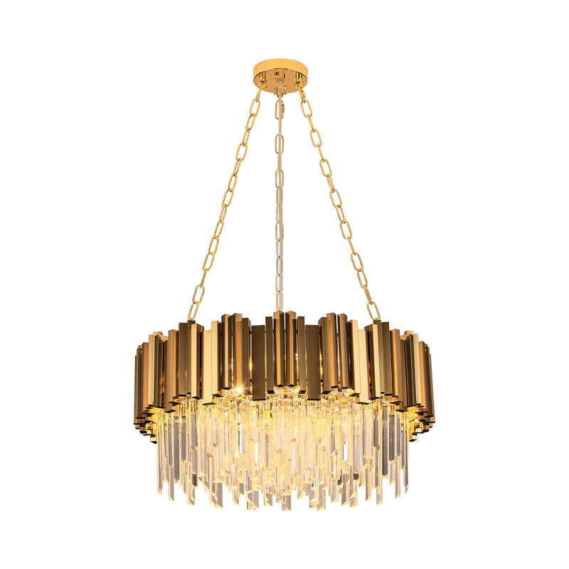 Lustre en cristal de luxe, Laiton