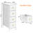 White Narrow 4-Drawer Fabric Dresser, Slim Storage Tower For Small Spaces