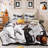 3 Piece Halloween Quilt Set Bedspread Set Reversible Crows Bats Pumpkins Skeletons Ghost Themed Bedding Set-116861065-116861064