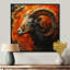 Orange brun, astrologie Aries Fiery Fusion - salon d'art mural astronomie Aries-106110482-106110488