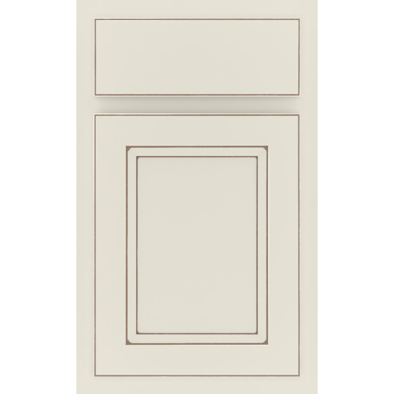 Dwelling Value Lanning Door Sample, Harbor Mist/Stone Glaze, Painted Hardwood