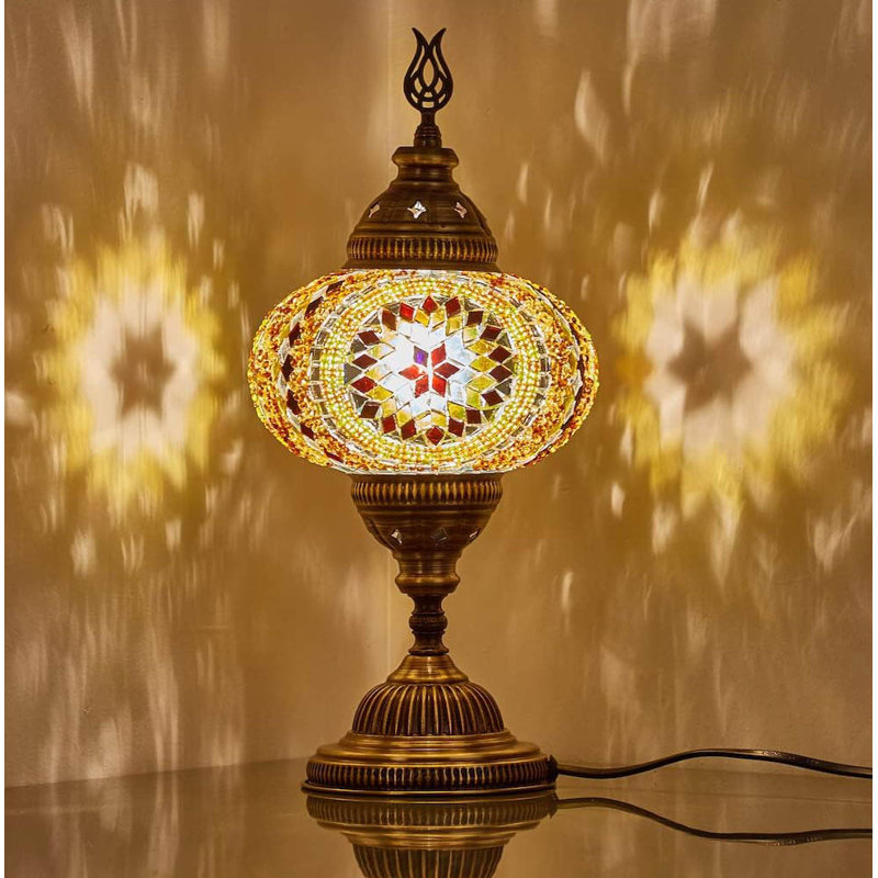 Metal Table Lamp, Amber