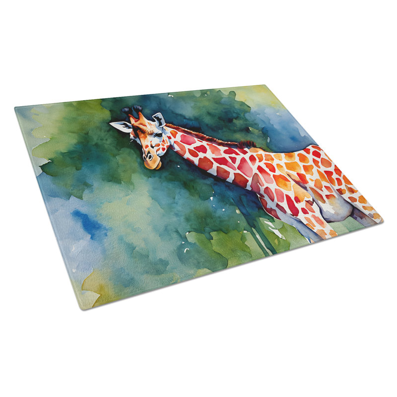 Giraffe Glass Cutting Board Large