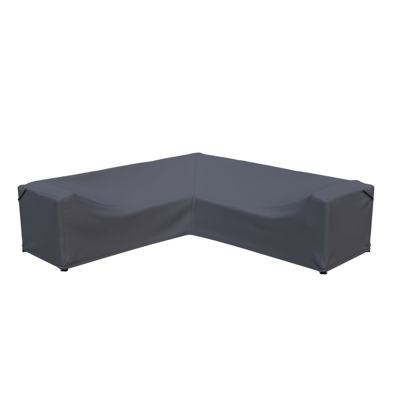 Deloris L-Shaped Acacia Patio Sectional Sofa Cover