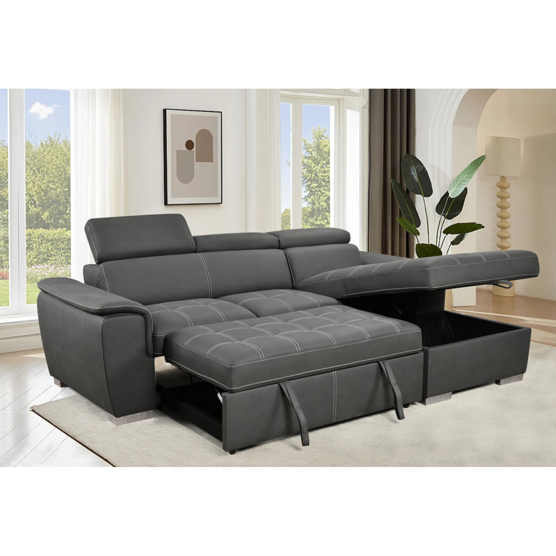Clhoe 96.45'' Upholstered Sleeper Sofa