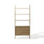 Étagère à 4 tablettes avec rangement à 2 portes
